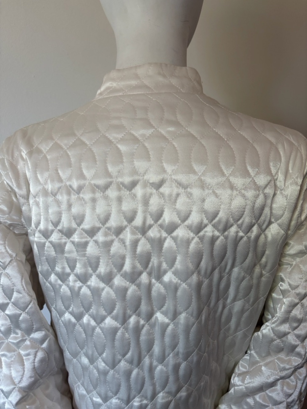 Oscar De La Renta Neiman Marcus Pink Quilted Satin Robe Size M - Picture 7 of 13